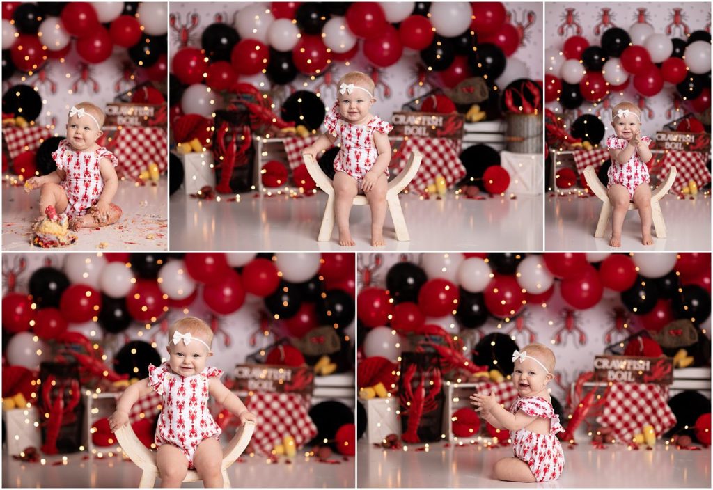 Michelle Voigt Cake Smash Photographer located in College Station, Tx 